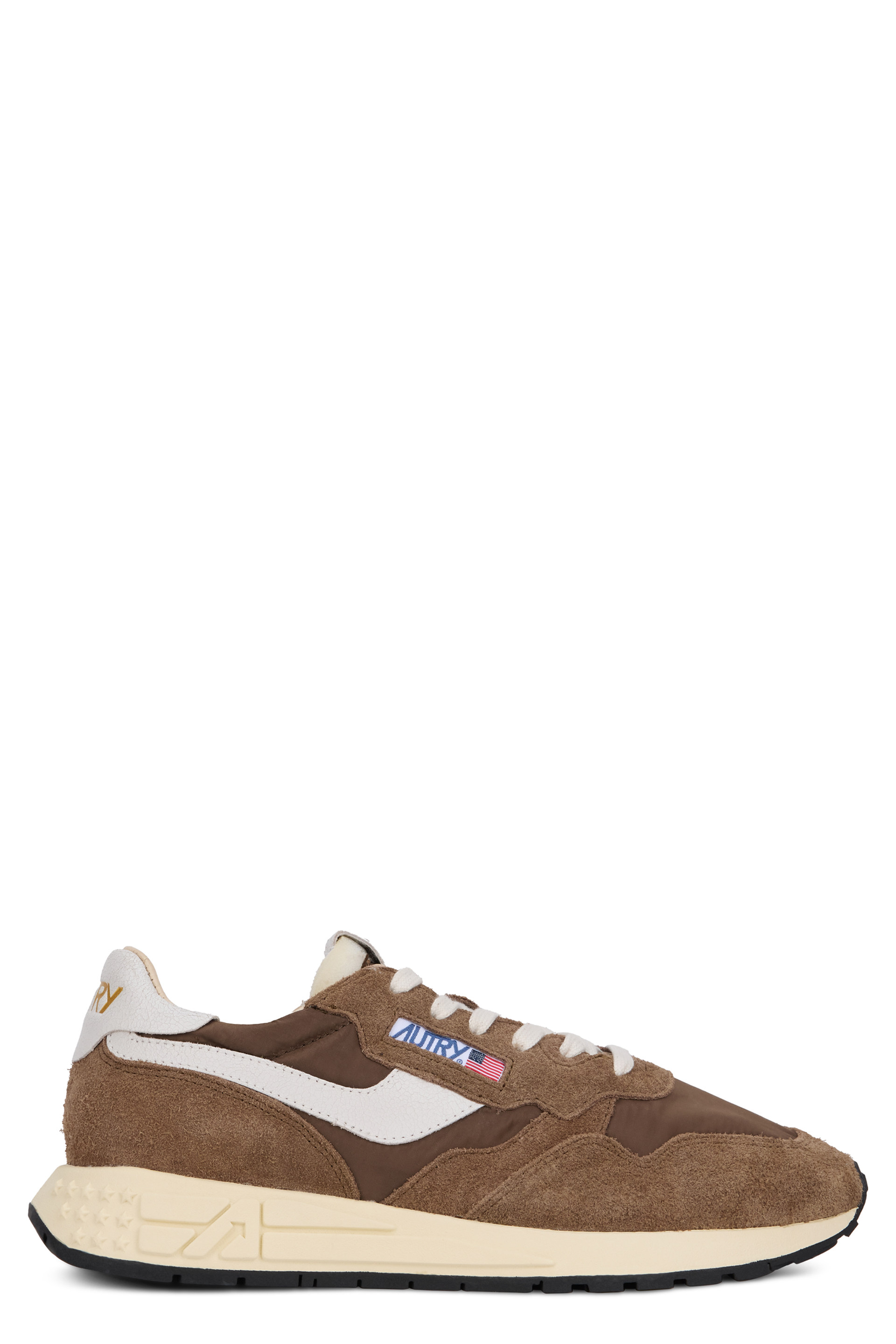 Sneakers in suede and fabric