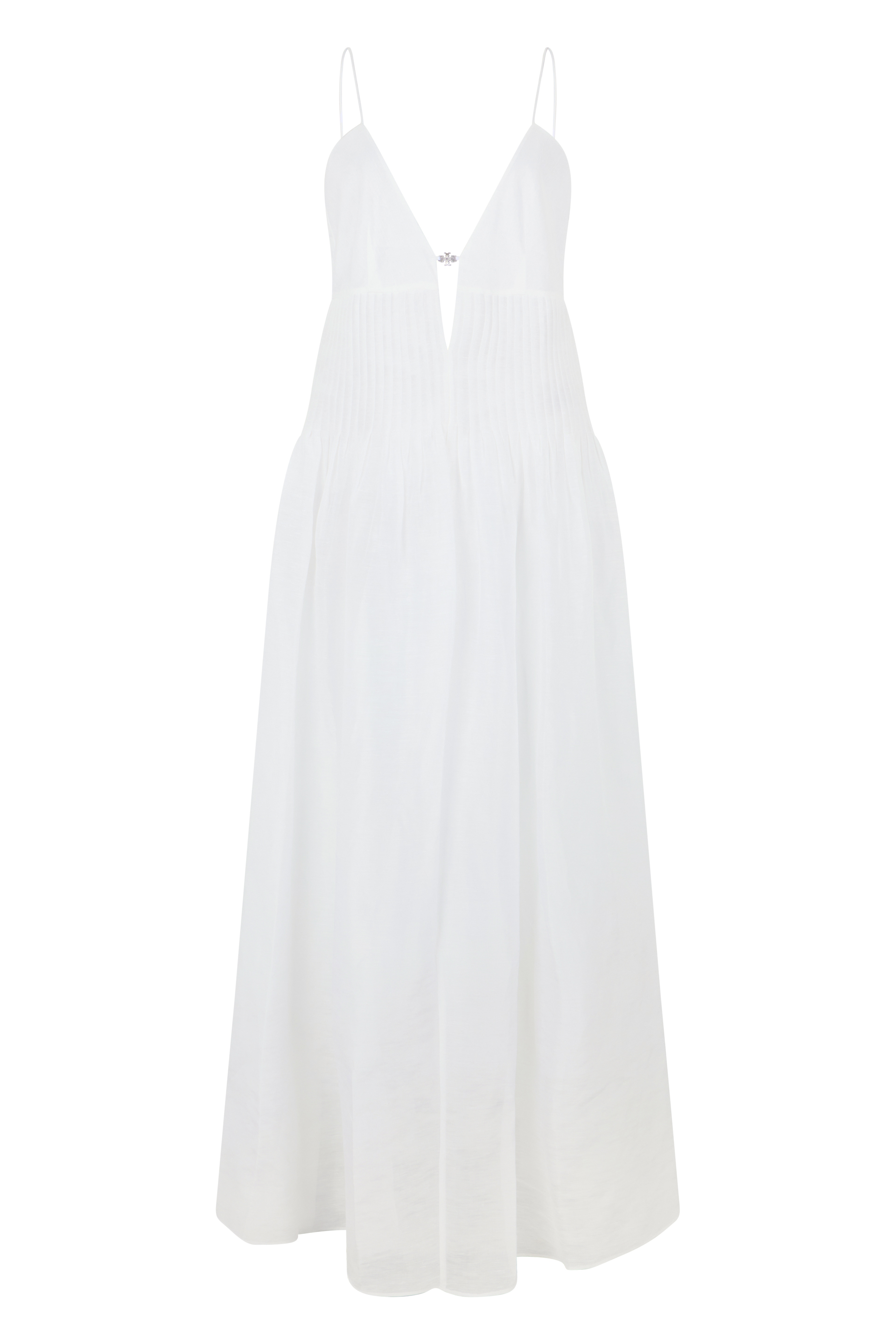 Dress in linen and silk