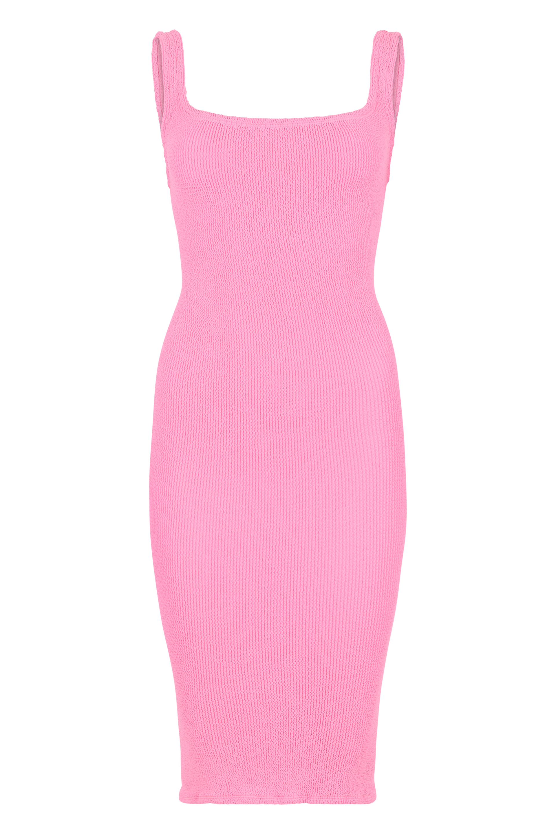Midi dress in elastic fabric