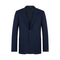 Single-breasted wool coat