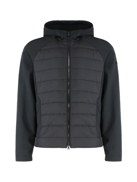 Technical fabric hooded jacket