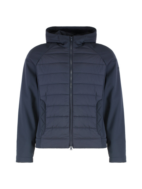 Technical fabric hooded jacket