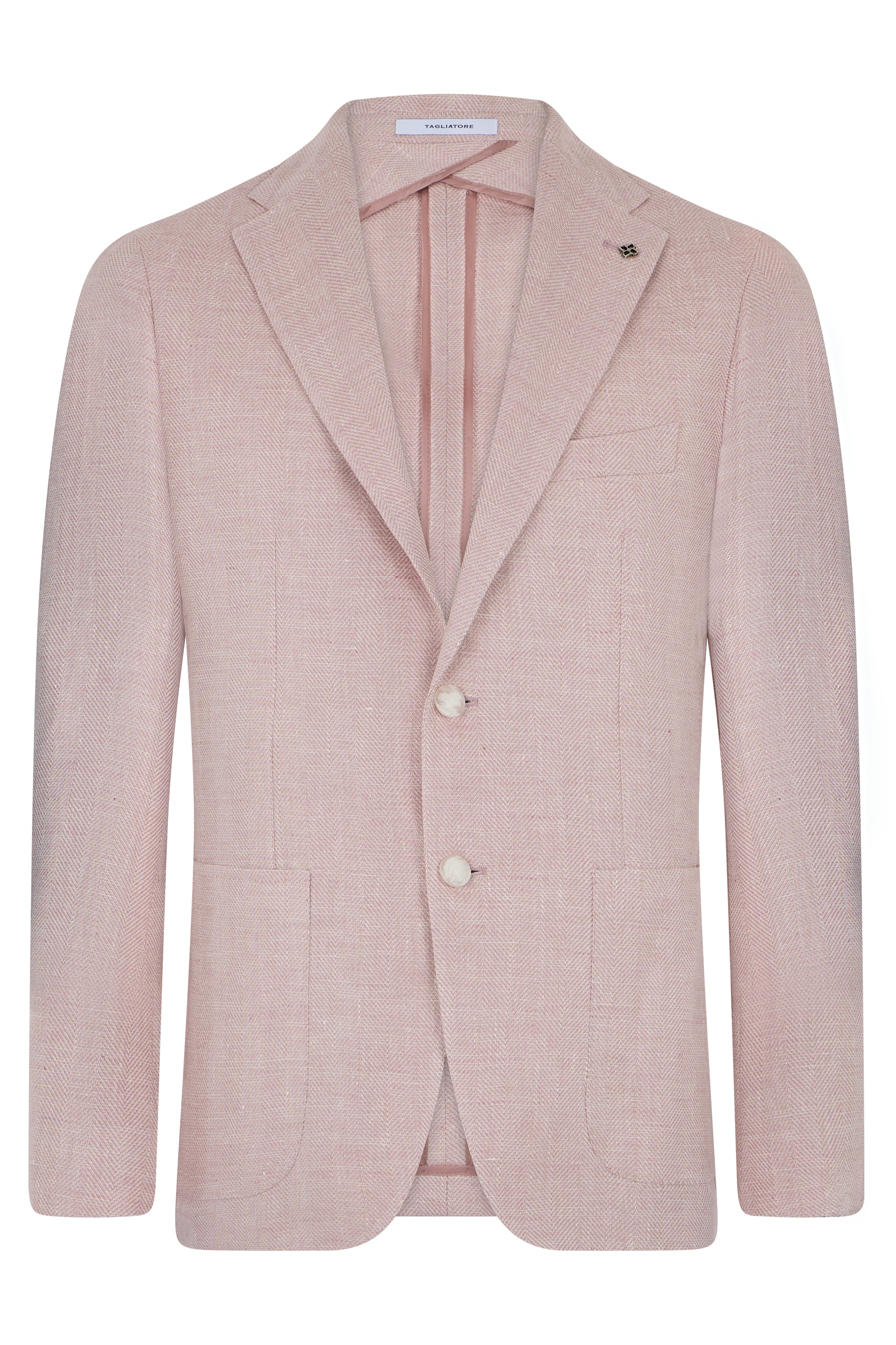 Single-breasted blazer in linen-cotton blend