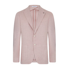 Single-breasted blazer in linen-cotton blend