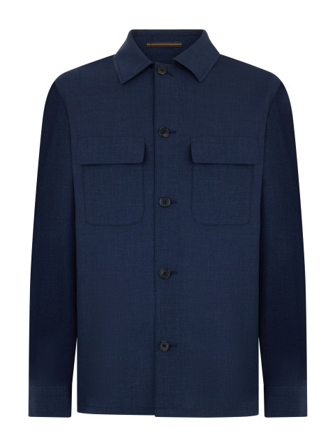 Oversized shirt in wool blend
