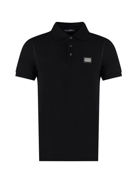 Cotton-piqué polo shirt