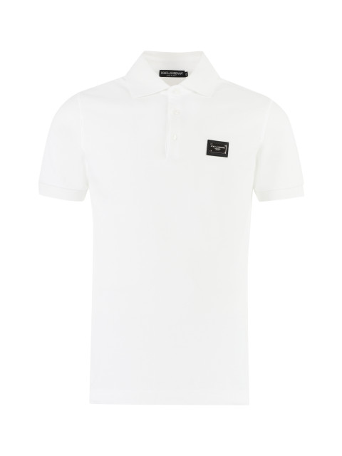 Cotton-piqué polo shirt