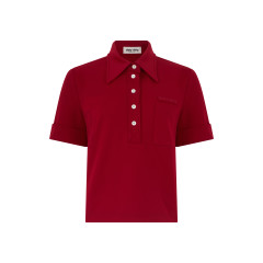 Polo in jersey with short sleeves