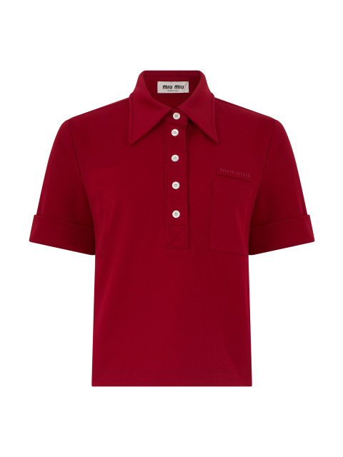 Polo in jersey with short sleeves