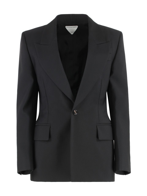 Stretch wool blazer