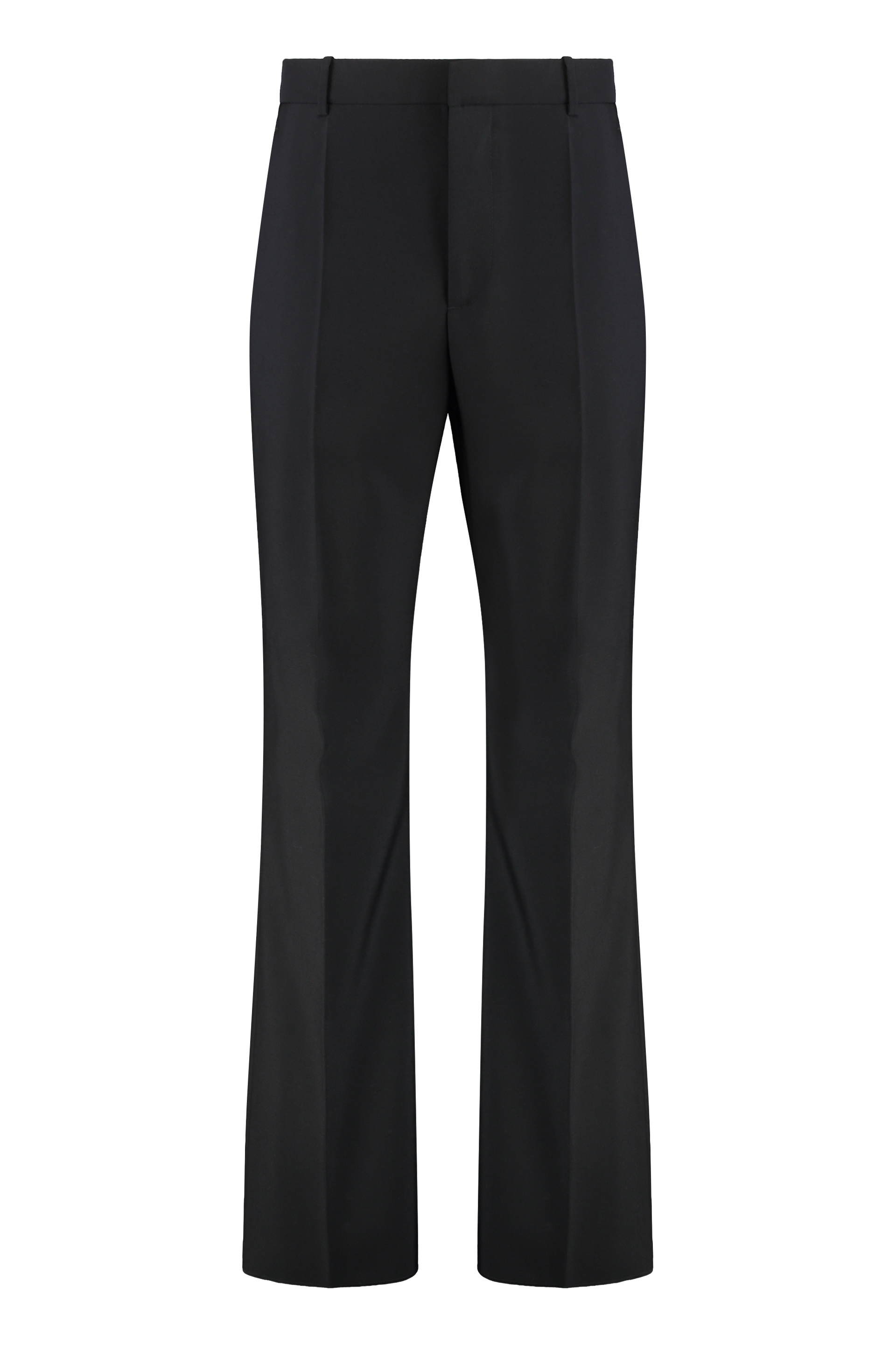 Wool flared trousers
