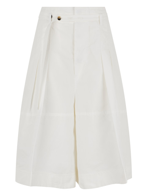 Culotte pants in cotton fabric