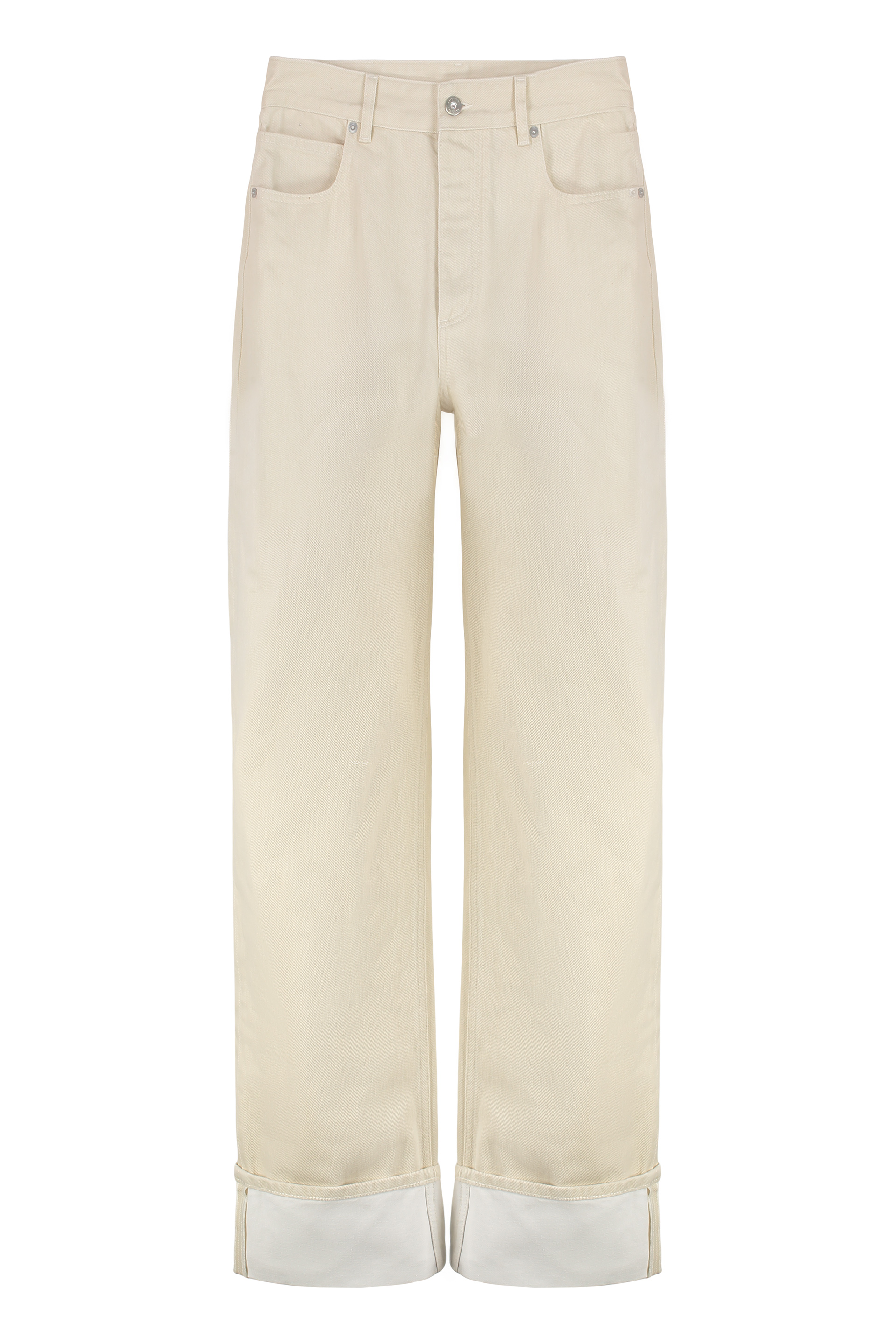 Wide leg jeans with cuffs