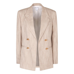 Double-breasted viscose and silk jacket