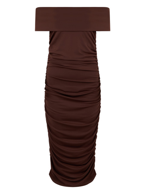 Off shoulder ruffled dress