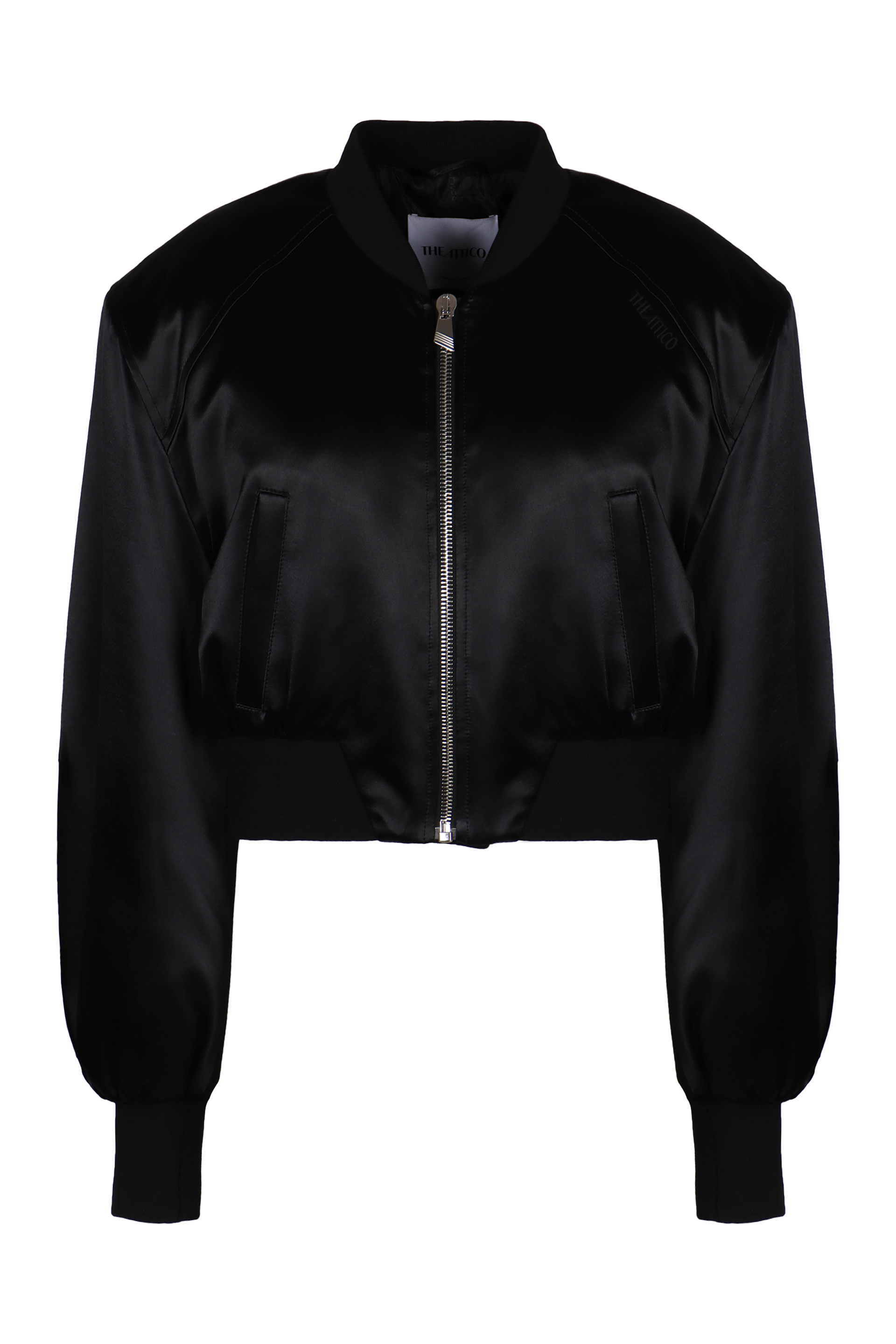 Shiny satin bomber