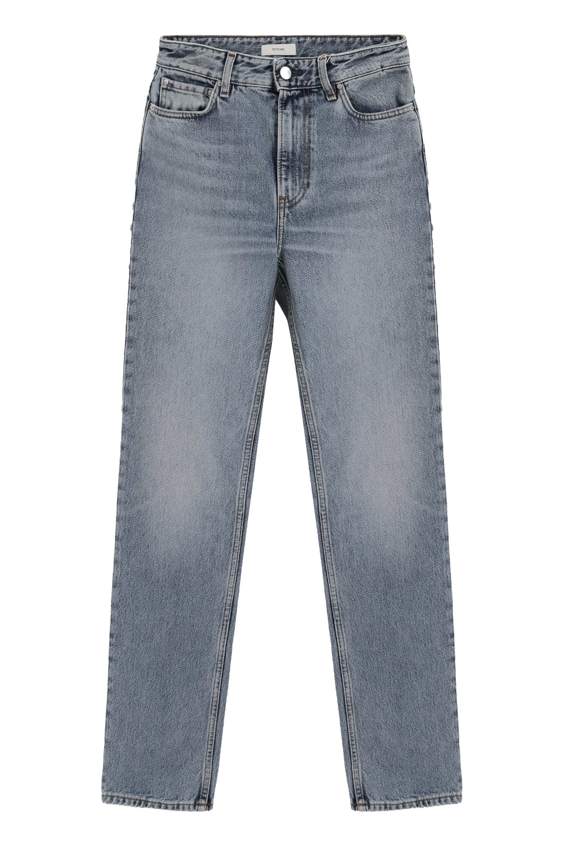 High-waisted jeans