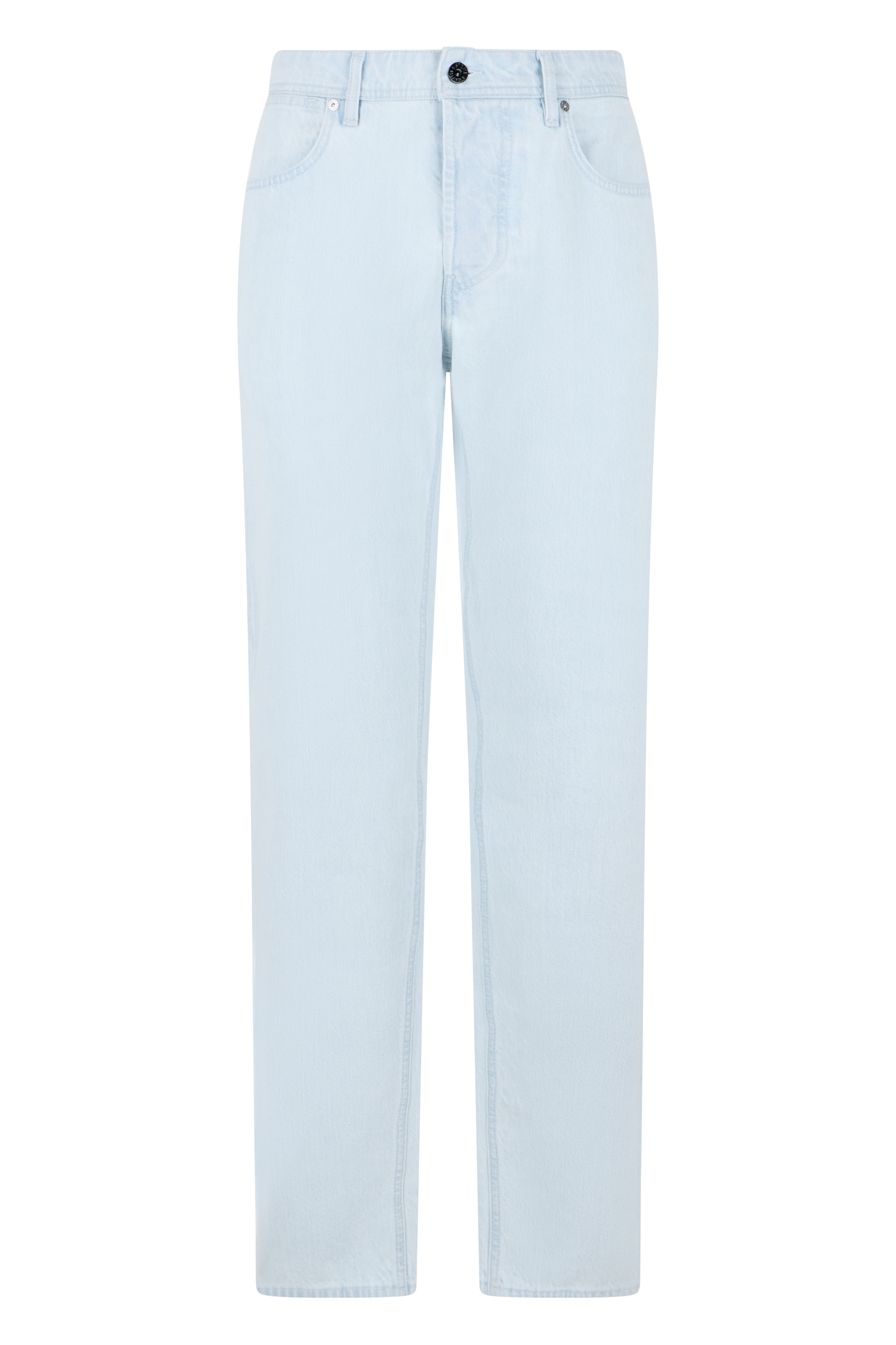 Straight leg jeans in cotton denim