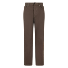 Straight Leg Pants in Cotton Twill