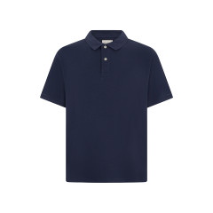 Cotton polo with short sleeves