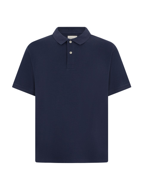 Cotton polo with short sleeves