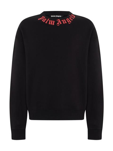 Sweatshirt with logo on the collar