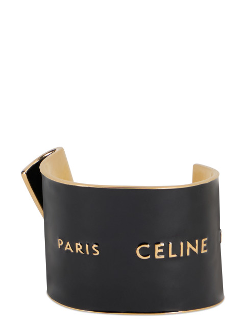 Rigid bracelet with enamel ribbon