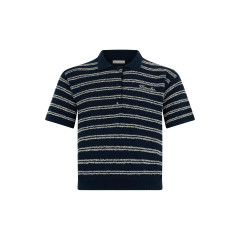 Striped cotton polo