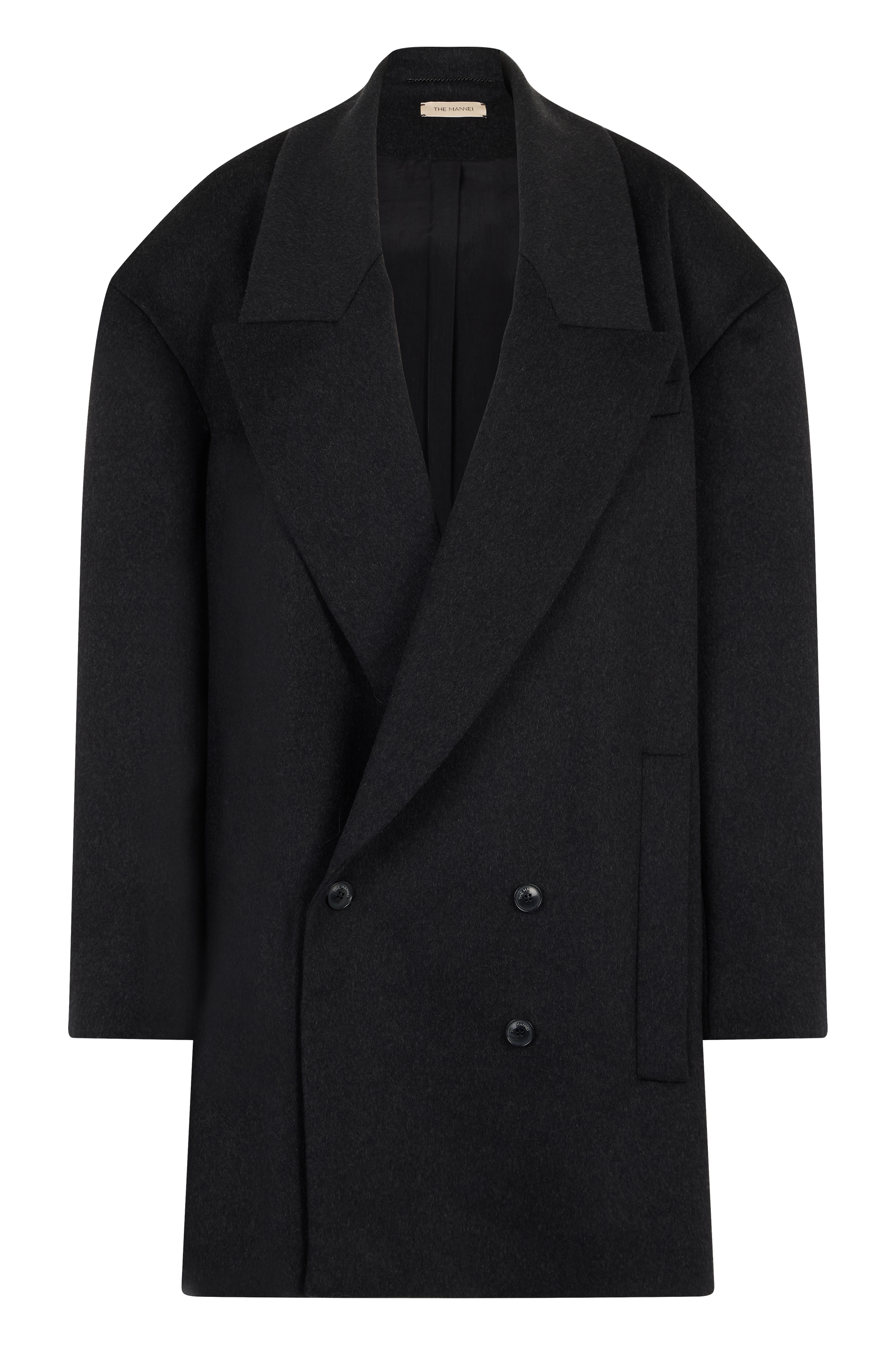 Wide wool coat