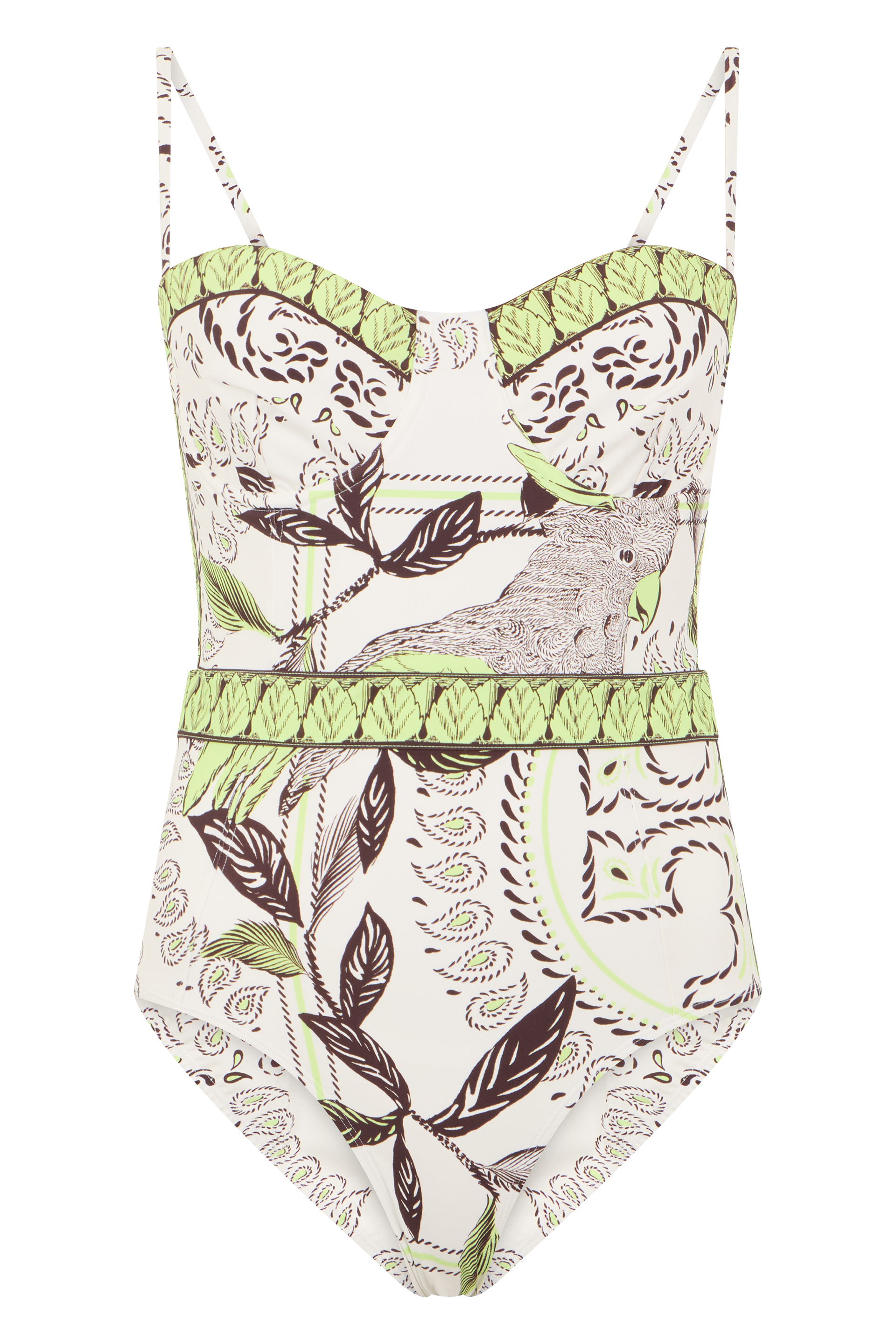 One-piece swimsuit with print