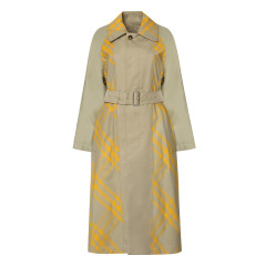 Checked reversible trench-coat