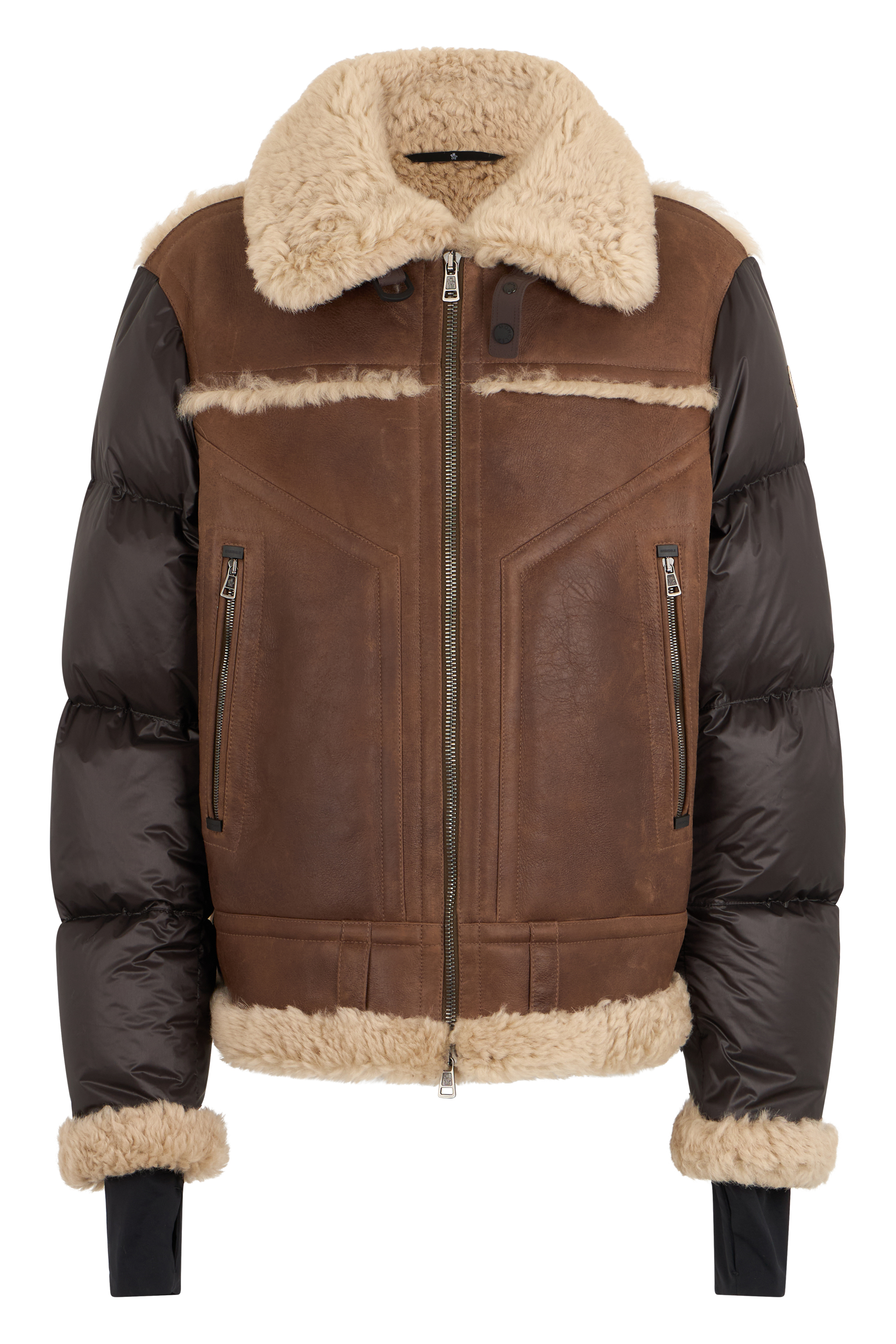 Padded jacket in nappa and shearling Argens