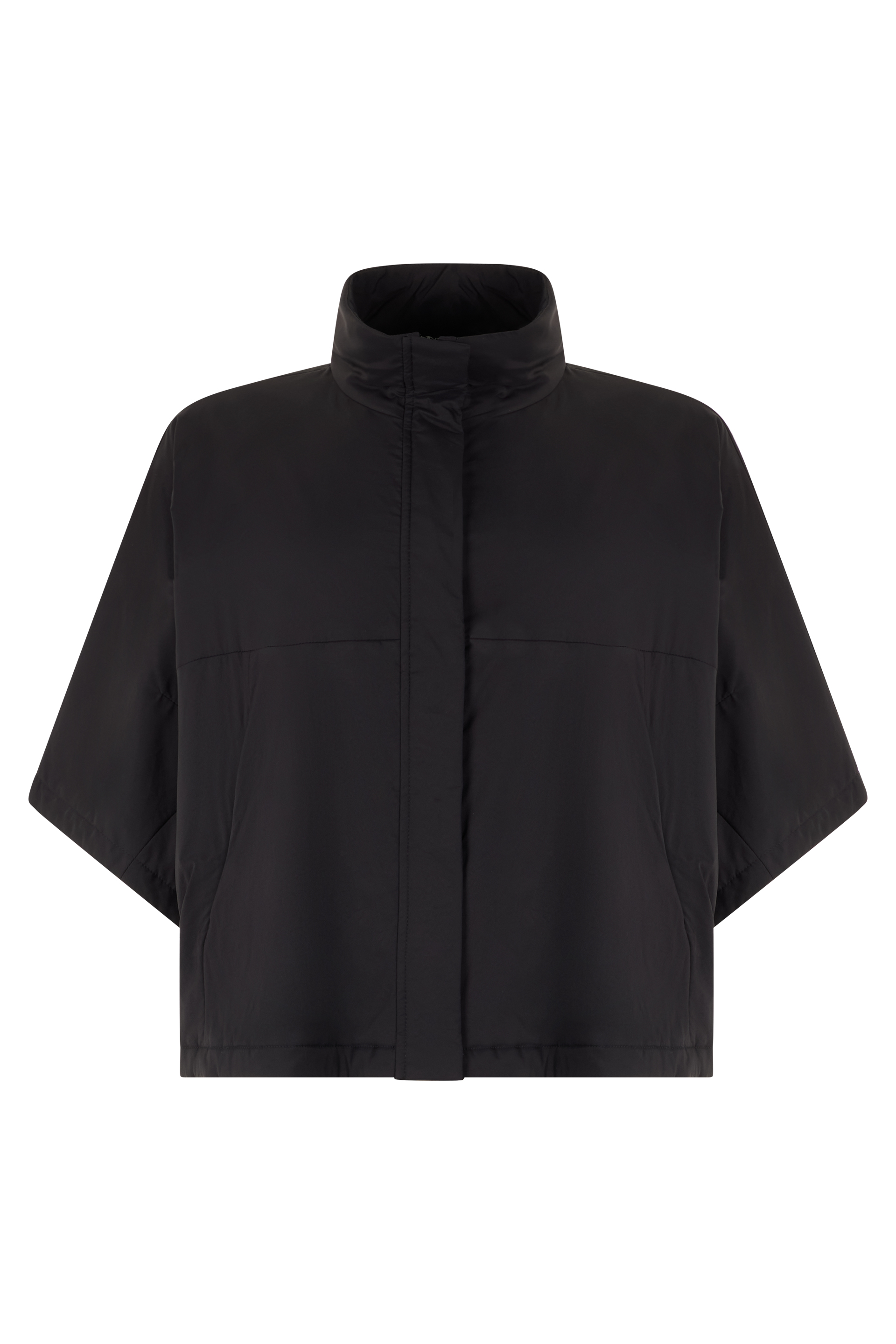 High collar poncho