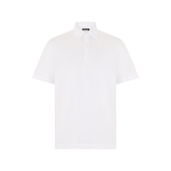 Cotton polo with short sleeves