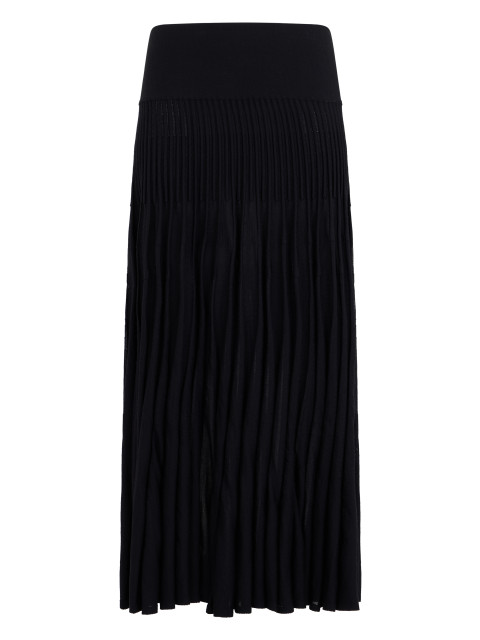 Pleated wool skirt