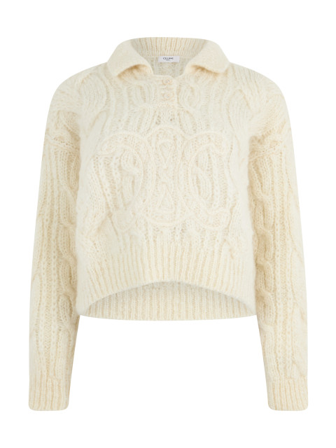 Sweater made of mohair and wool
