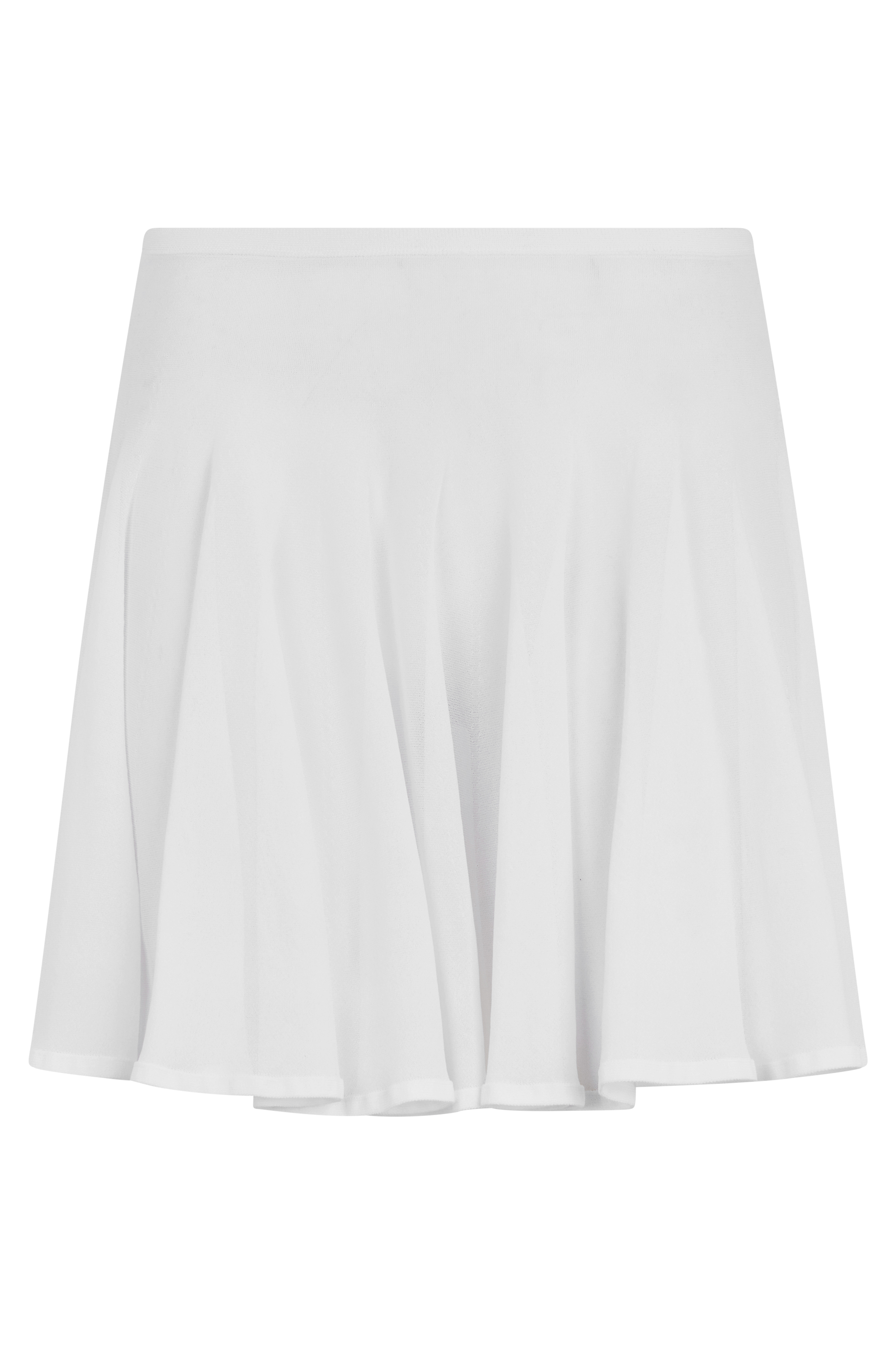 Flared mini skirt in fine knit