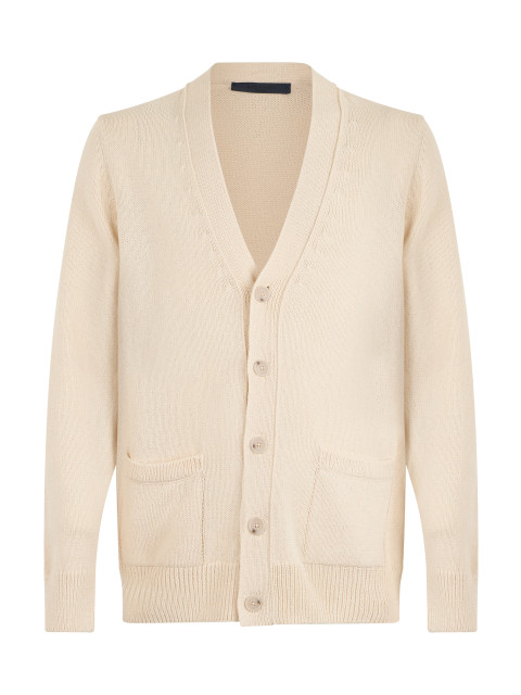 Cardigan in mixed cotton