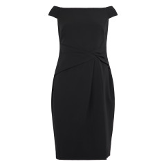 Mini dress with a wide neckline