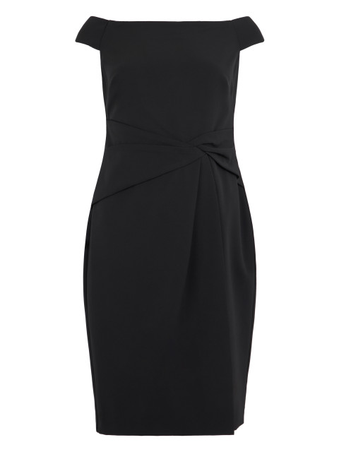 Mini dress with a wide neckline