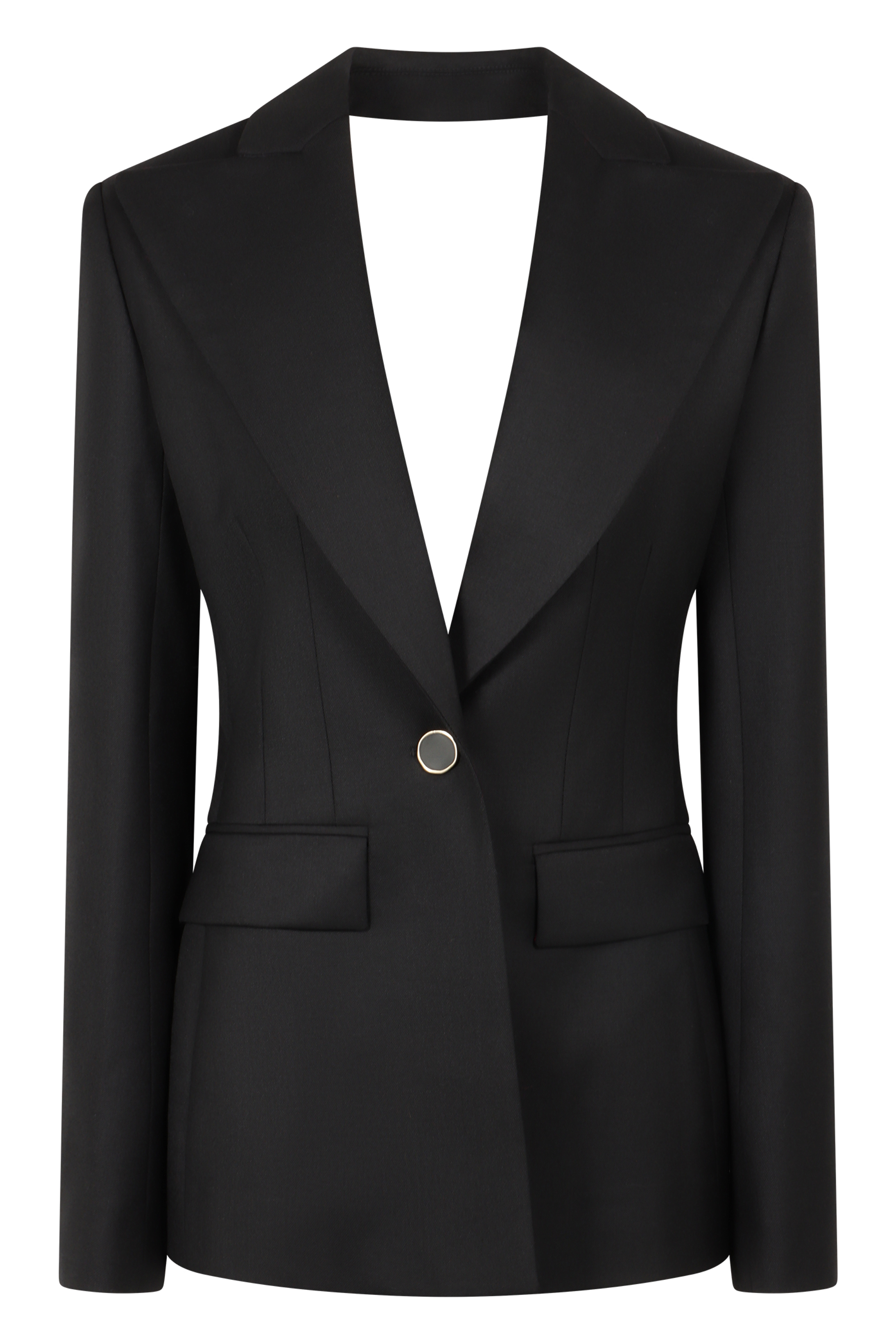 Single-breasted one button jacket