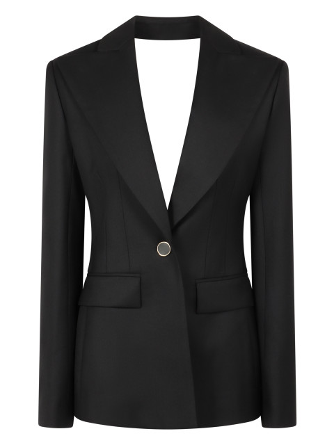 Single-breasted one button jacket