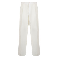 Straight trousers with pleats
