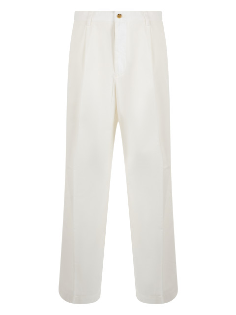 Straight trousers with pleats