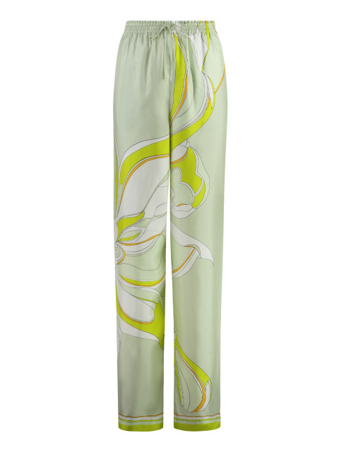 Printed silk pants