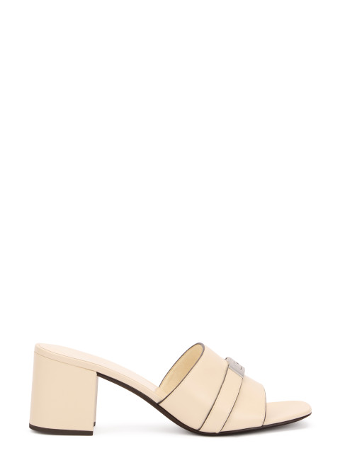 Heeled sandal in leather LeeLee