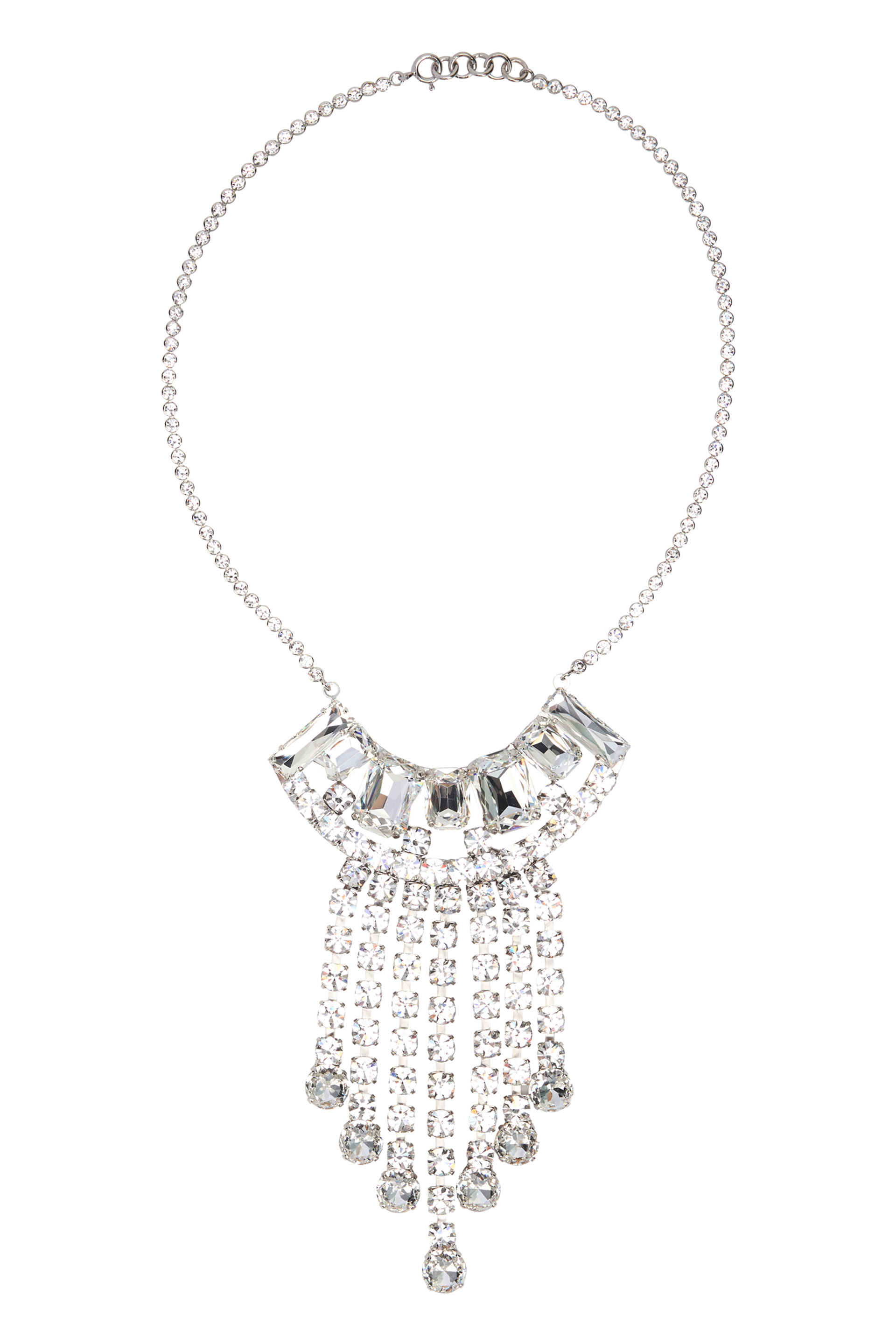 Pendant necklace with rhinestones