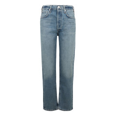 5-pocket straight-leg jeans