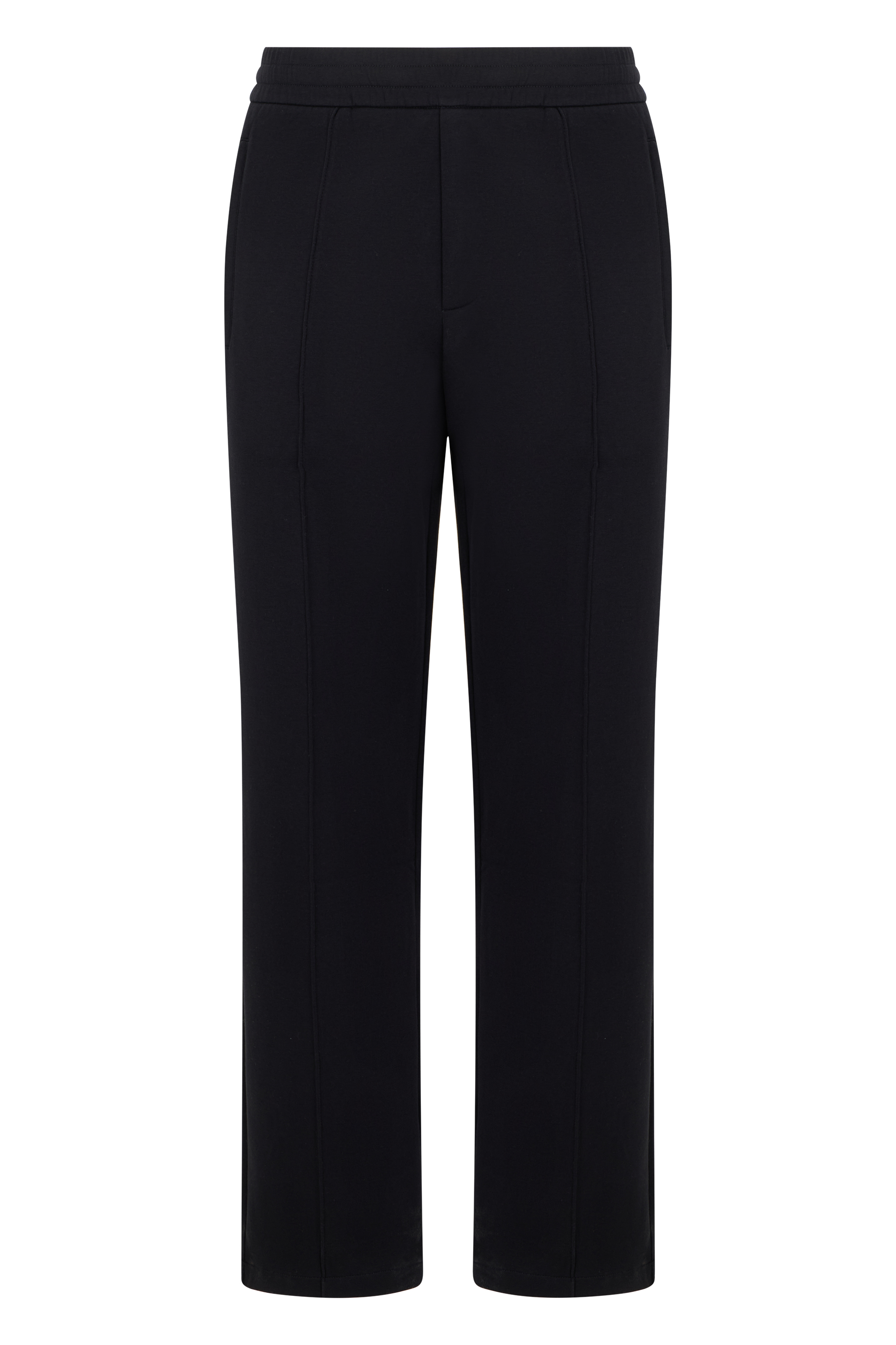 Elegant black women's high-waisted pants