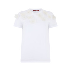 T-shirt with floral applications